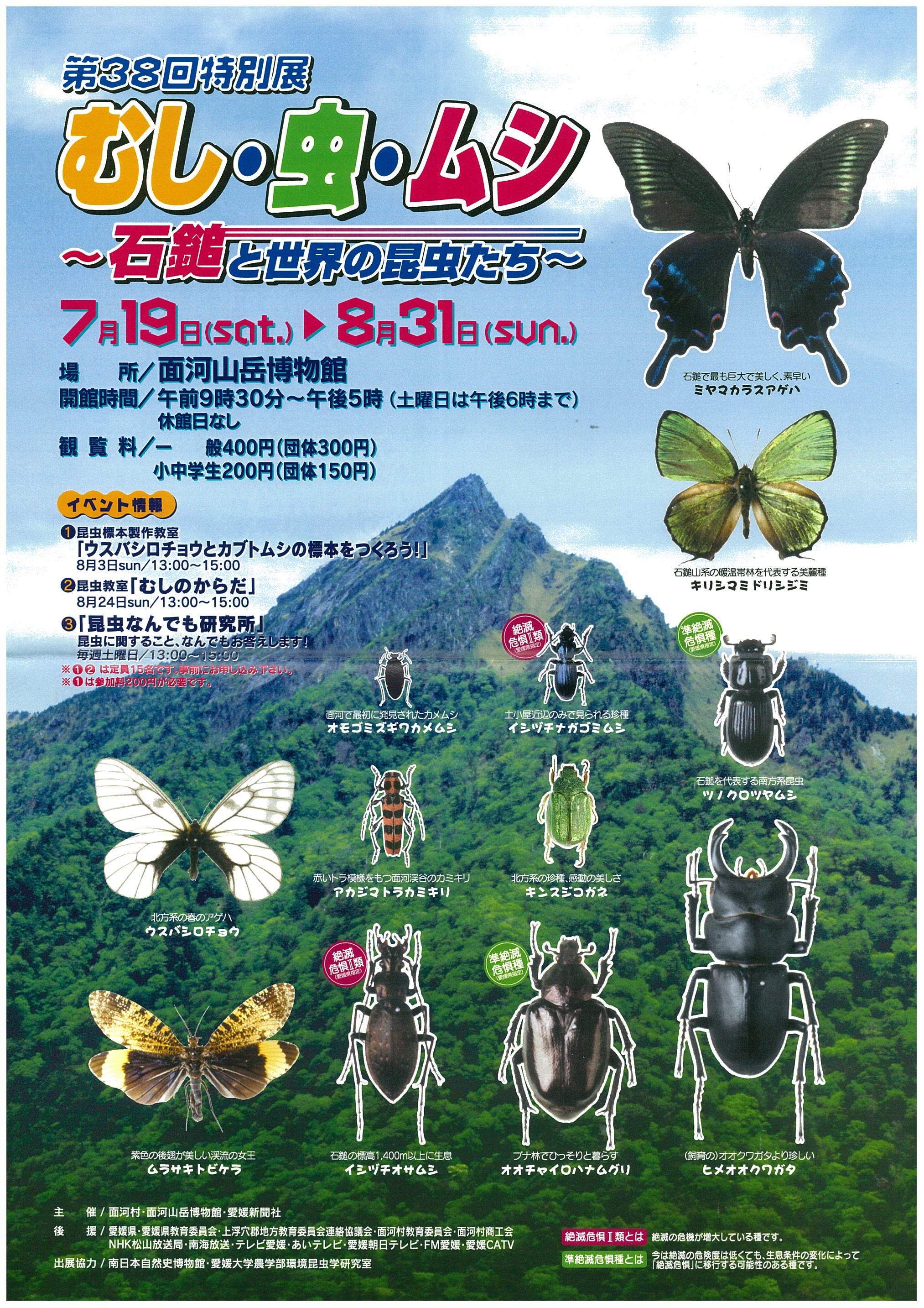 第38回特別展「むし・虫・ムシ」石鎚と世界の昆虫たちの画像