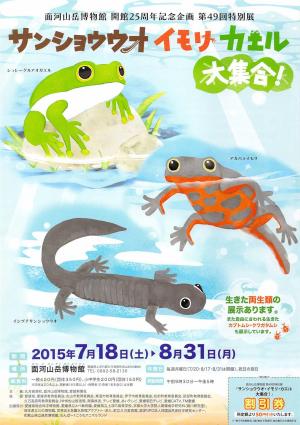 第49回特別展「サンショウウオ・イモリ・カエル大集合！」チラシ表