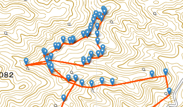 管理画面で表示される軌跡のイメージ図