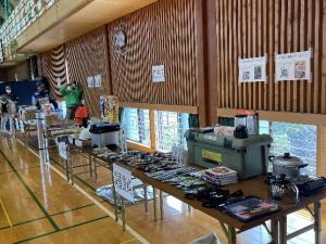 展示された防災グッズ